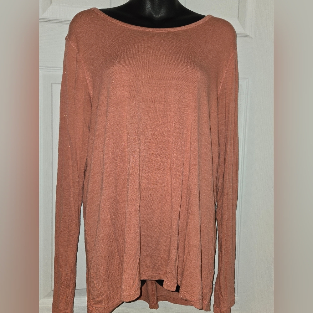 All In Motion Peachy Pink Open Back Work Out Top L